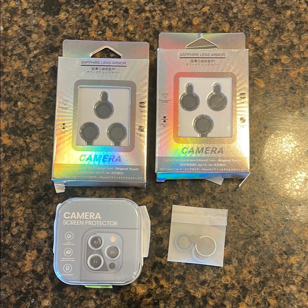 Sapphire Lens Armor Camera Protector Set - Silver